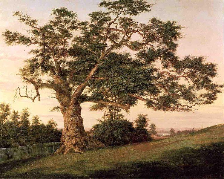 Charles W. Bartlett Charter Oak oil painting image
